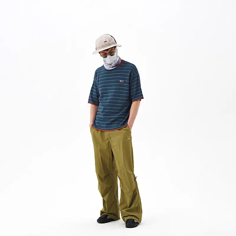 NOTHOMME Mountain Outdoor Hiking Moisture-Wicking Adjustable Parachute Pants Relaxed Fit Solid Color Casual Pants Unisex 11