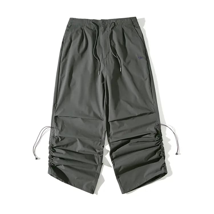 NOTHOMME Mountain Outdoor Hiking Moisture-Wicking Adjustable Parachute Pants Relaxed Fit Solid Color Casual Pants Unisex 14