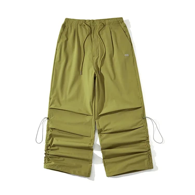 NOTHOMME Mountain Outdoor Hiking Moisture-Wicking Adjustable Parachute Pants Relaxed Fit Solid Color Casual Pants Unisex 8