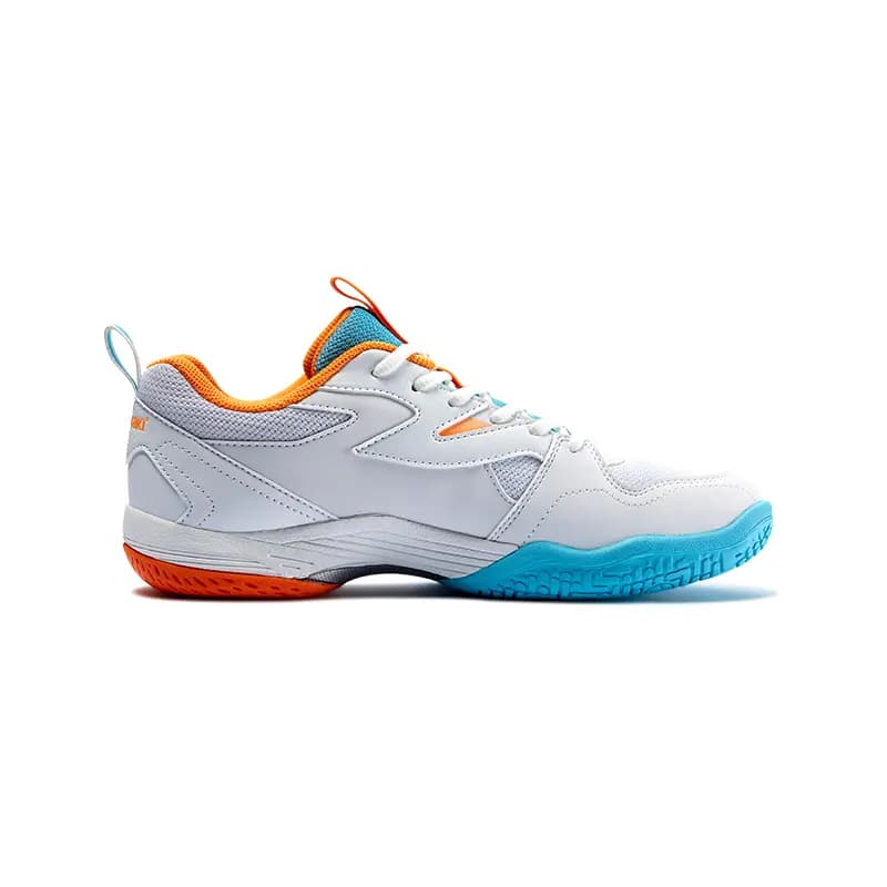 Kawasaki Ball Mania Series Cushioning Breathable Badminton Shoes Unisex White Silver 8