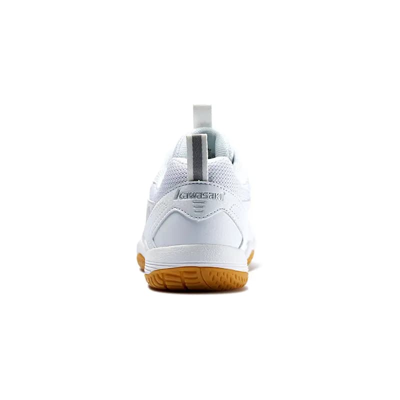 Kawasaki Ball Mania Series Cushioning Breathable Badminton Shoes Unisex White Silver 4