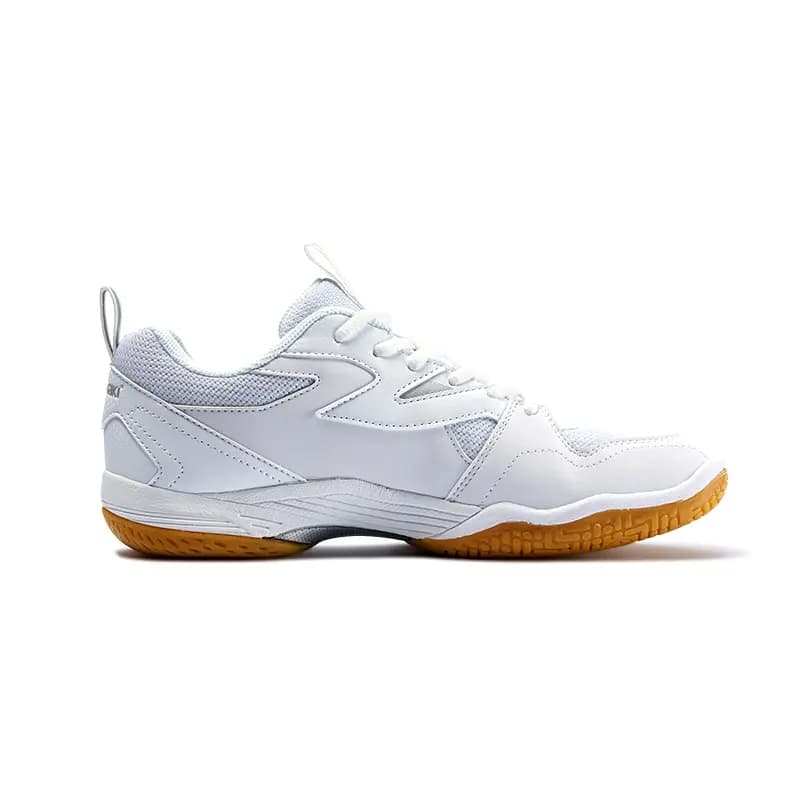 Kawasaki Ball Mania Series Cushioning Breathable Badminton Shoes Unisex White Silver 3
