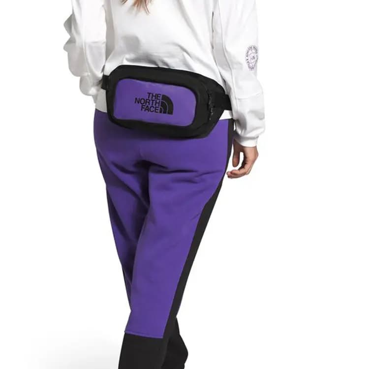 THE NORTH FACE 4.3L Fanny Pack Outdoor Bag Nylon Fabric Black Purple Unisex 5