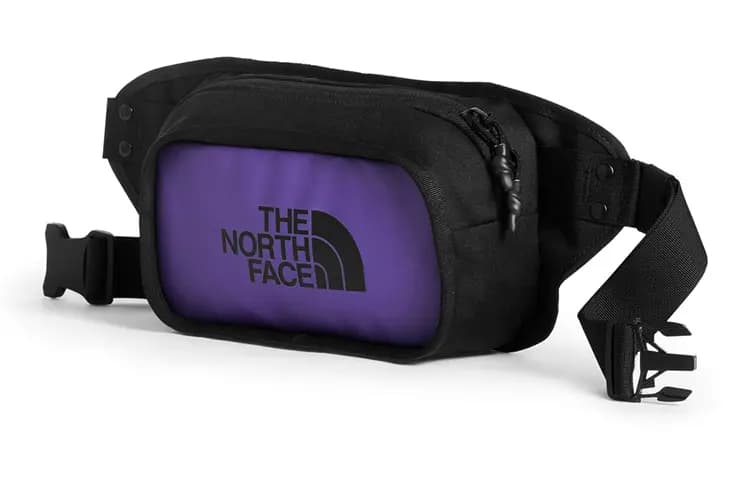 THE NORTH FACE 4.3L Fanny Pack Outdoor Bag Nylon Fabric Black Purple Unisex 2