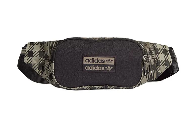 Adidas Originals Polyester Crossbody Bag, Sling Bag, Fanny Pack Regular Unisex Clay & Black