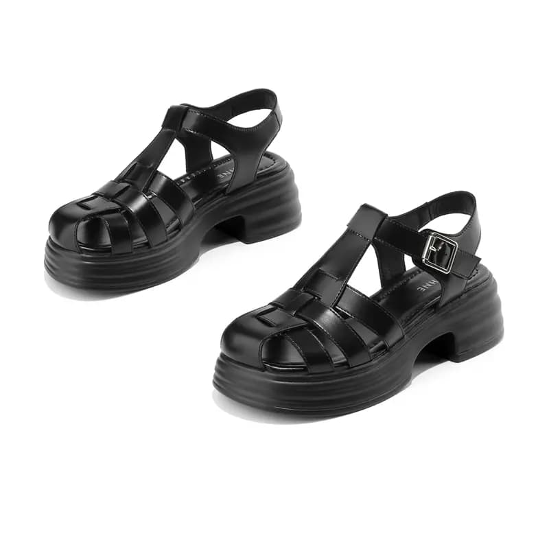 DAPHNE PU Fashion Trendy Roman Sandals 5cm Women's 3