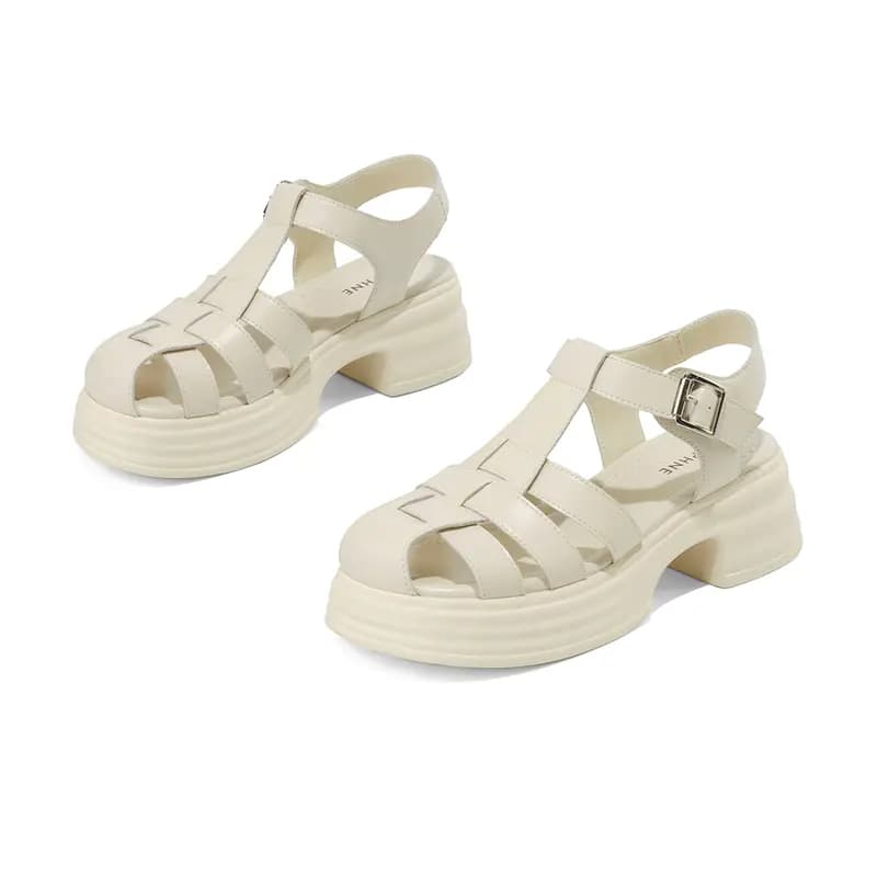 DAPHNE PU Fashion Trendy Roman Sandals 5cm Women's 6