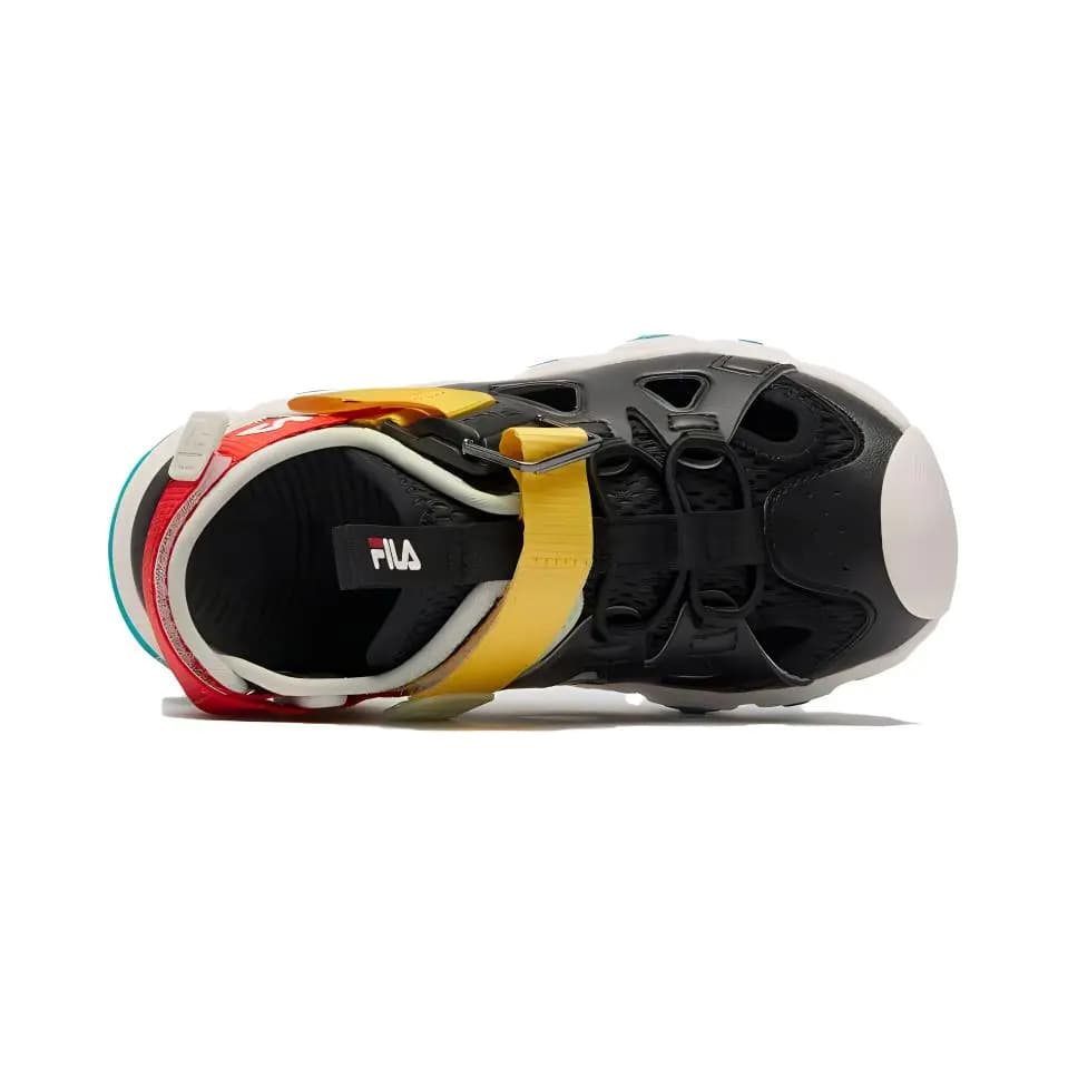 FILA KIDS Durable Breathable Lightweight Children's Sandals Black Milk White Children Aged 3-7 Years Old 3