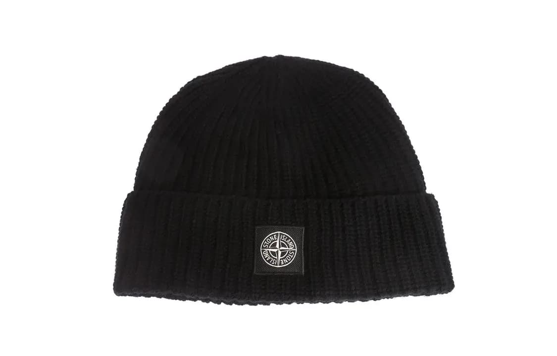 STONE ISLAND Patch Logo Beanie