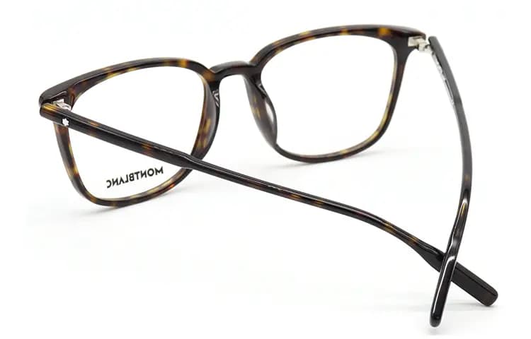 MONTBLANC Plate Frame Round Functional Glasses Unisex Blue/Black/Gray 9