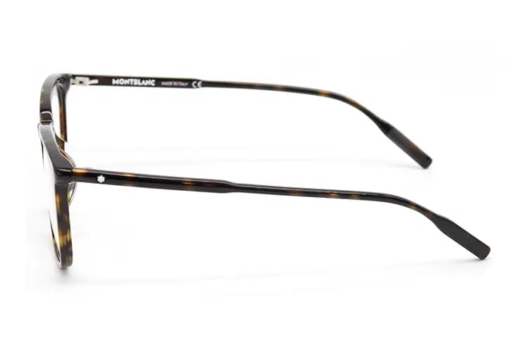 MONTBLANC Plate Frame Round Functional Glasses Unisex Blue/Black/Gray 8