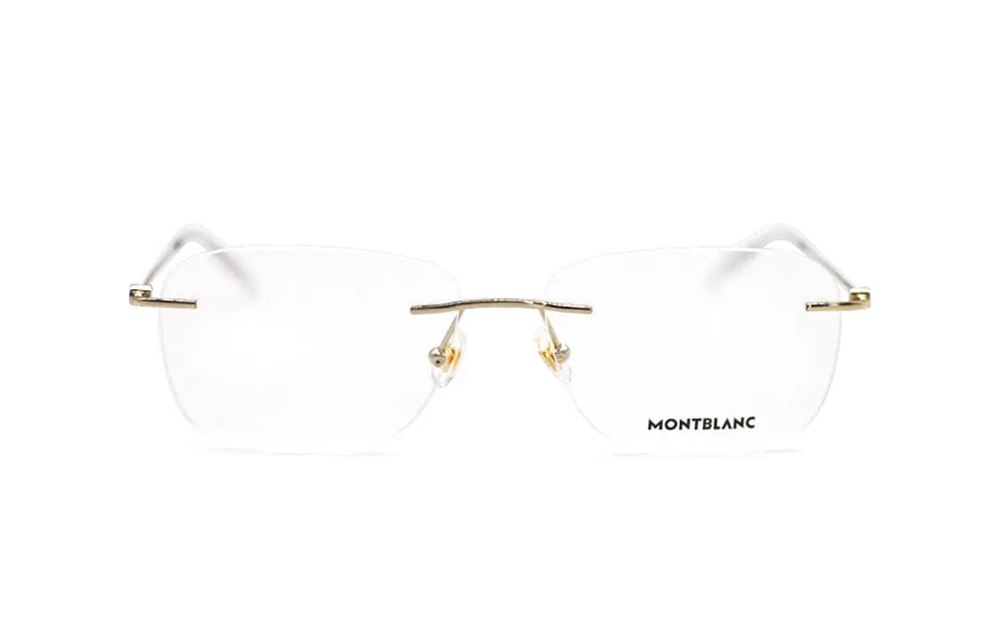 MONTBLANC Düzbucaqlı Eynək Çərçivəsi Unisex Qızılı 2