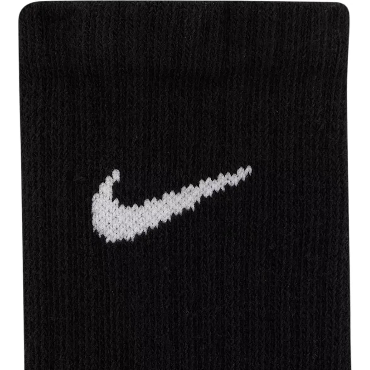 Nike Logo Print Comfortable Breathable Mid-Calf Socks 6-Pack Black White Children's 4