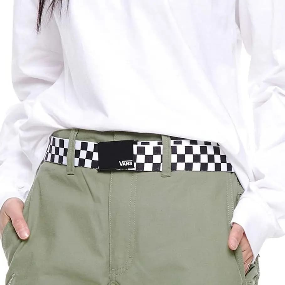 Vans Leather Belts Unisex White 3