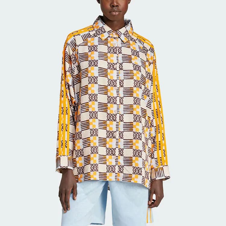 Adidas Originals 80s Qadın Uzunqol Köynək Boz/Qəhvəyi 4