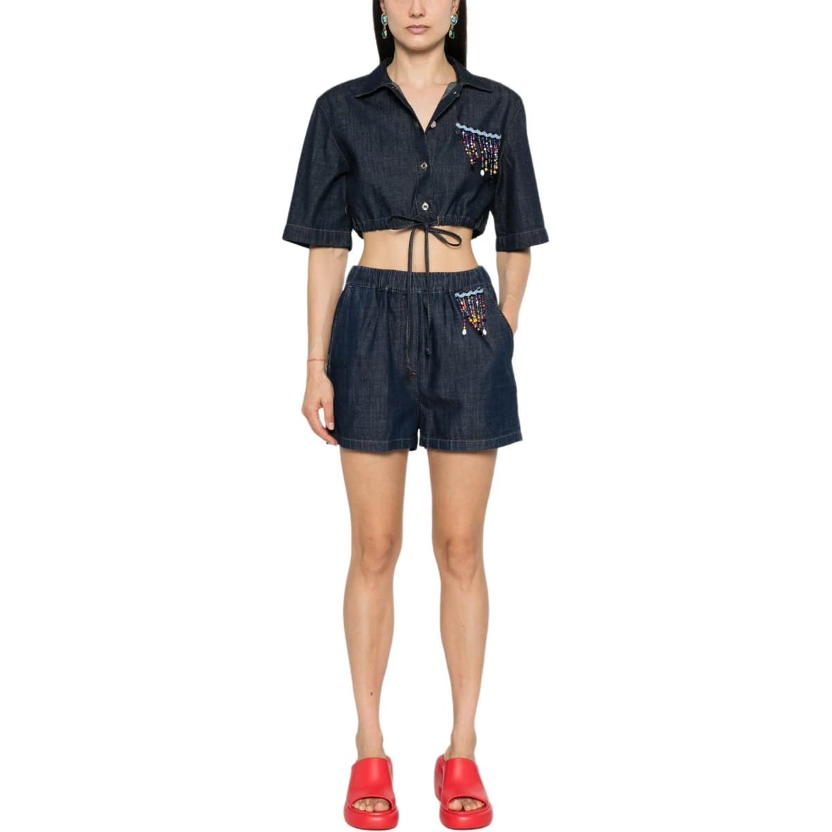 MSGM Denim Shorts Women's Indigo 2