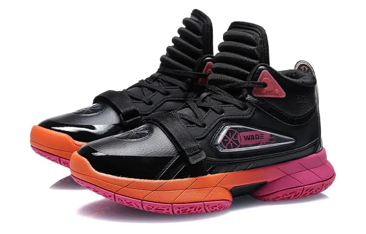 LINING YOUNG Mid Top Basketball Shoes Black Teenagers 3