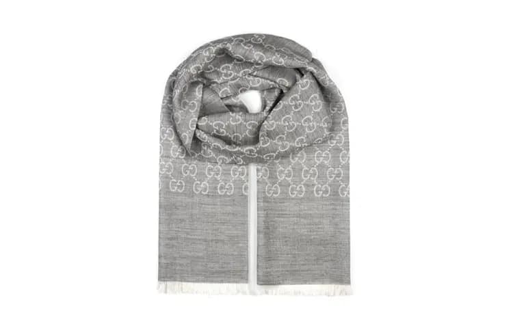 GUCCI Double G Reversible Şərf Unisex Boz