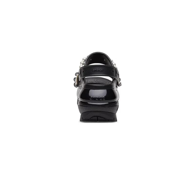Crocs Mega Crush Pearl Ruffle Sandal Qadın Qara 4