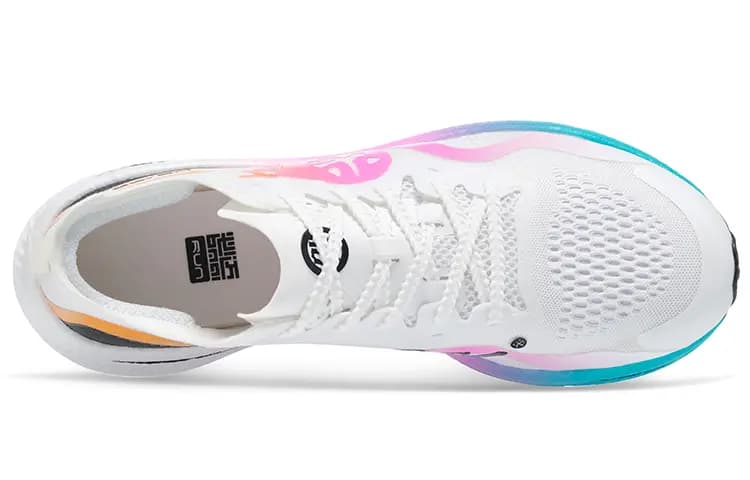 BMAI Carbon FLY Mid Top Running Shoes Men's Blue Pink White 4