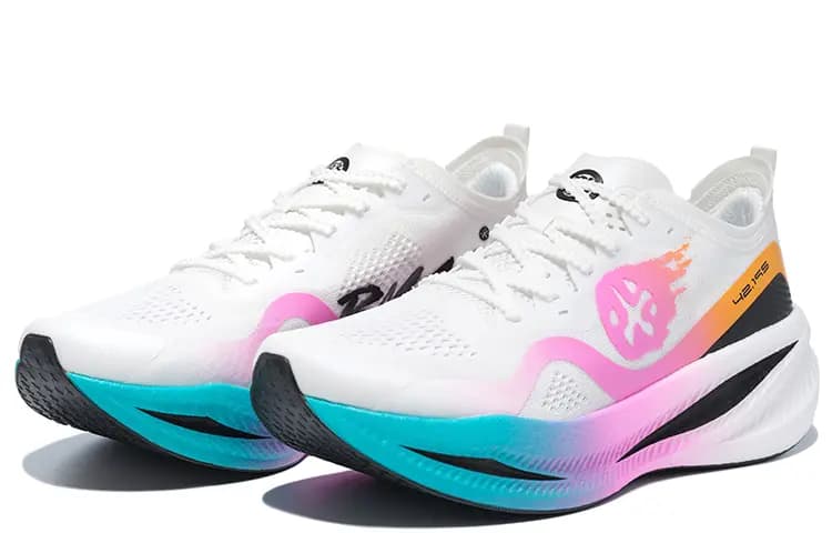 BMAI Carbon FLY Mid Top Running Shoes Men's Blue Pink White 3