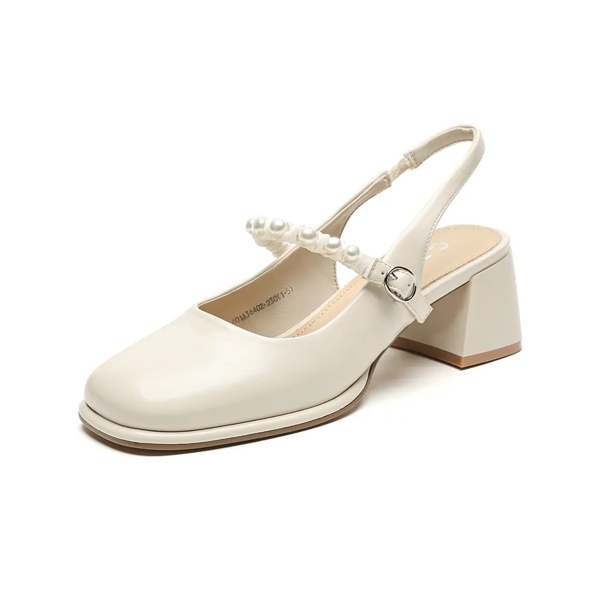 ZSOSI Chunky Heel Qadın Mary Jane Ayaqqabısı Krem Ağ 2