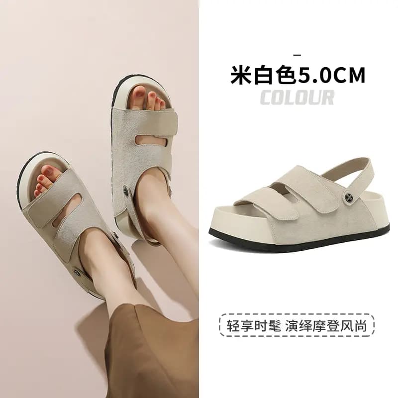 JOSINY Roman Sandals Women's Beige/Camel 4