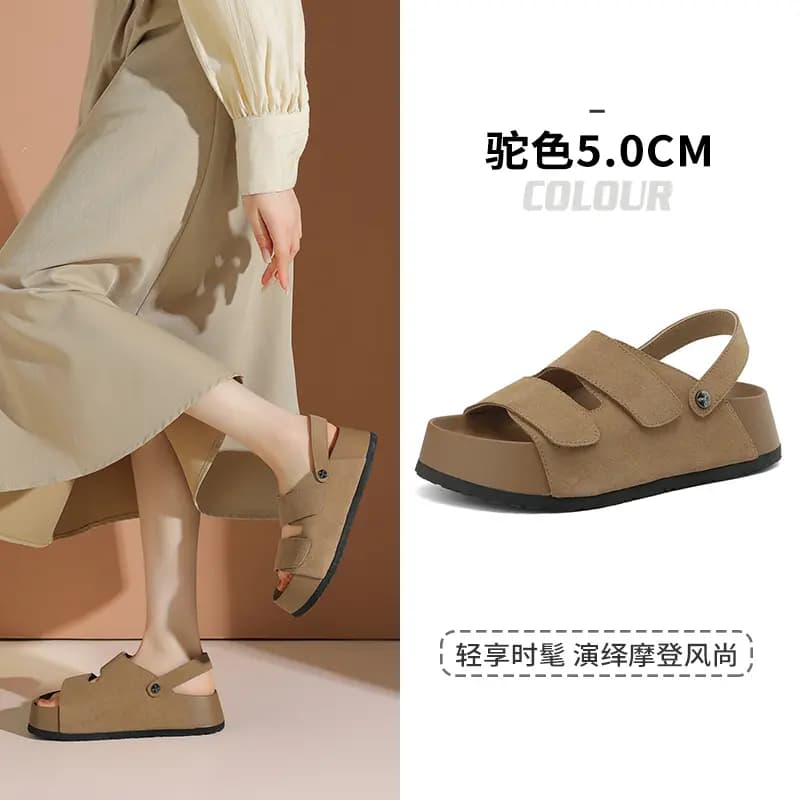 JOSINY Roman Sandals Women's Beige/Camel 10