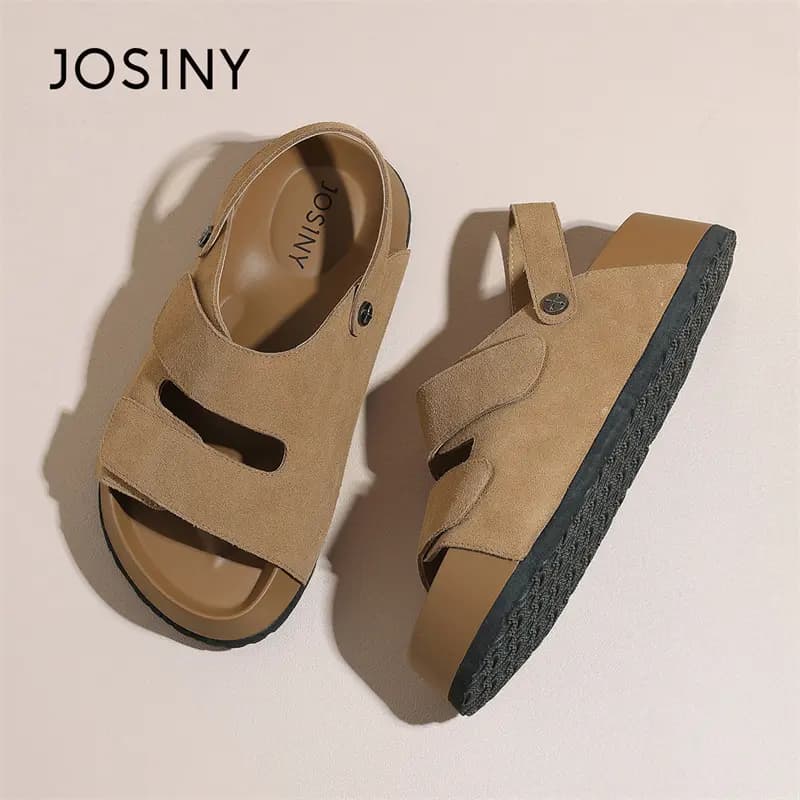 JOSINY Roman Sandals Women's Beige/Camel 11