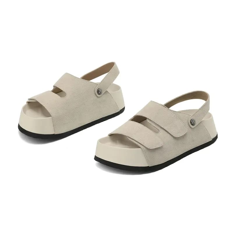 JOSINY Roman Sandals Women's Beige/Camel 2