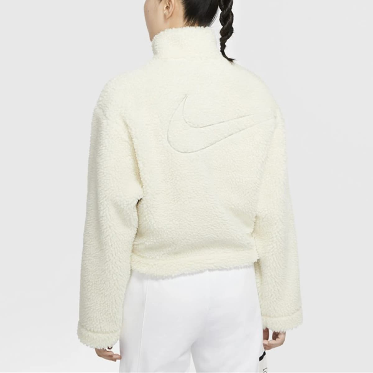 Nike Swsh Jkt Sherpa Qadın Pencəyi Ağ 4
