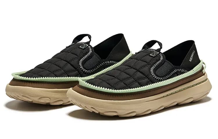 MERRELL Hutmoc 2 Outdoor Shoes Women's Low-Top Black Green 2