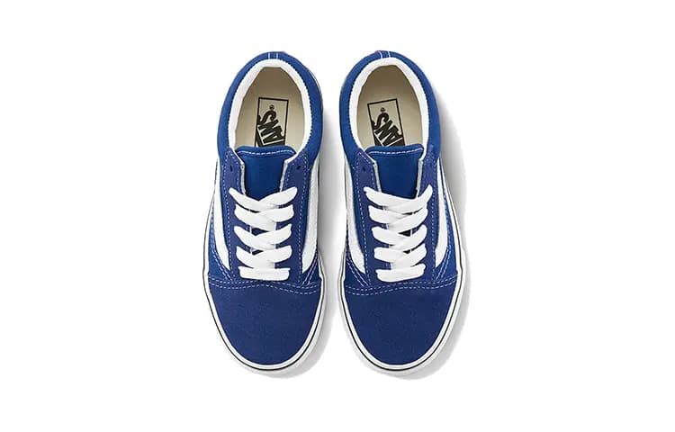 Vans Old Skool Low-Top Kids' Skateboarding Shoes Blue Children Aged 3-7 Years Old 3