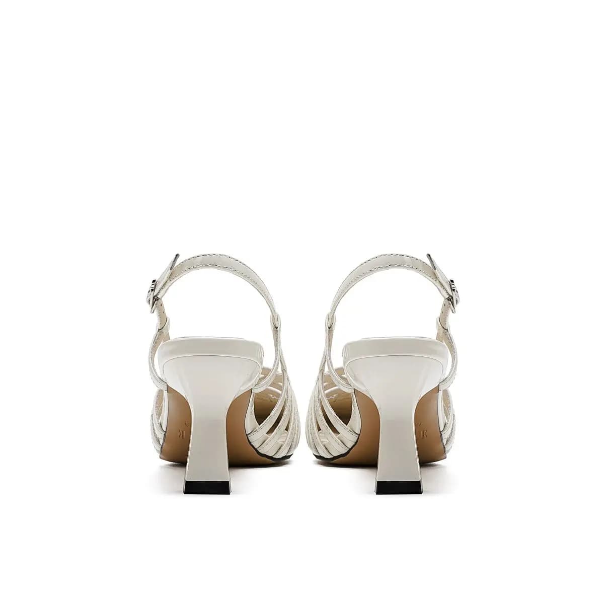 ELLE Calf Leather Fashion Versatile Roman Sandals 6.5cm Women's 14