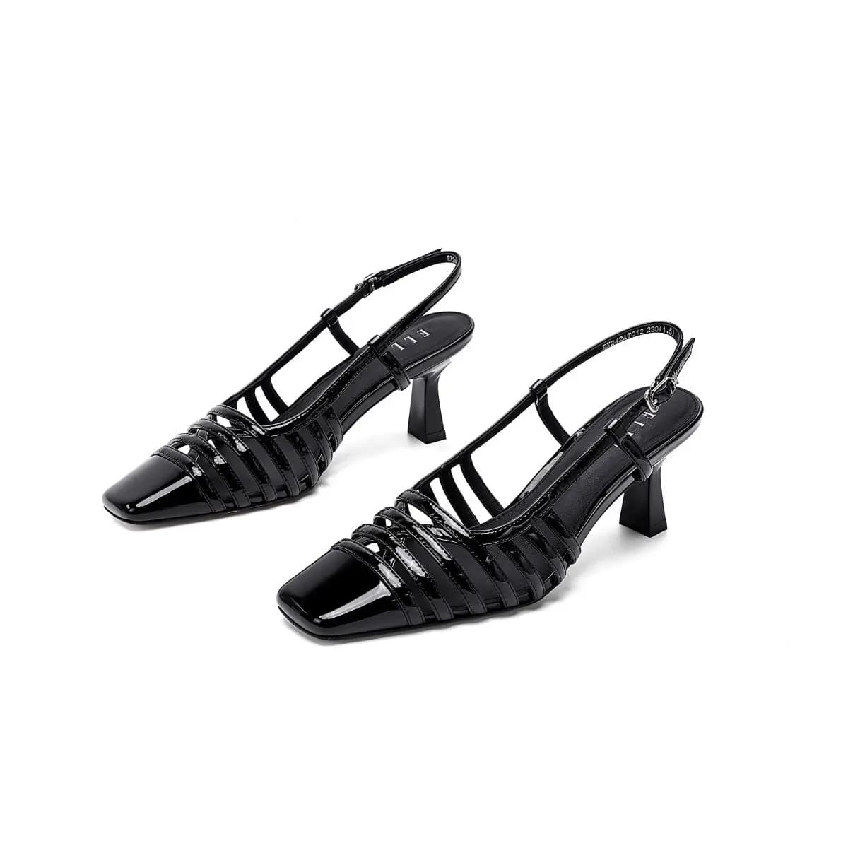 ELLE Calf Leather Fashion Versatile Roman Sandals 6.5cm Women's 2