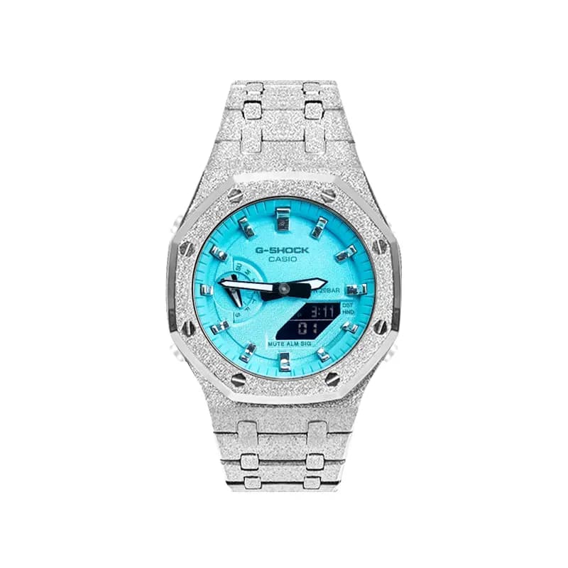 Custom Watch CASIO G-SHOCK Tiffany Blue Saat Unisex Mavi