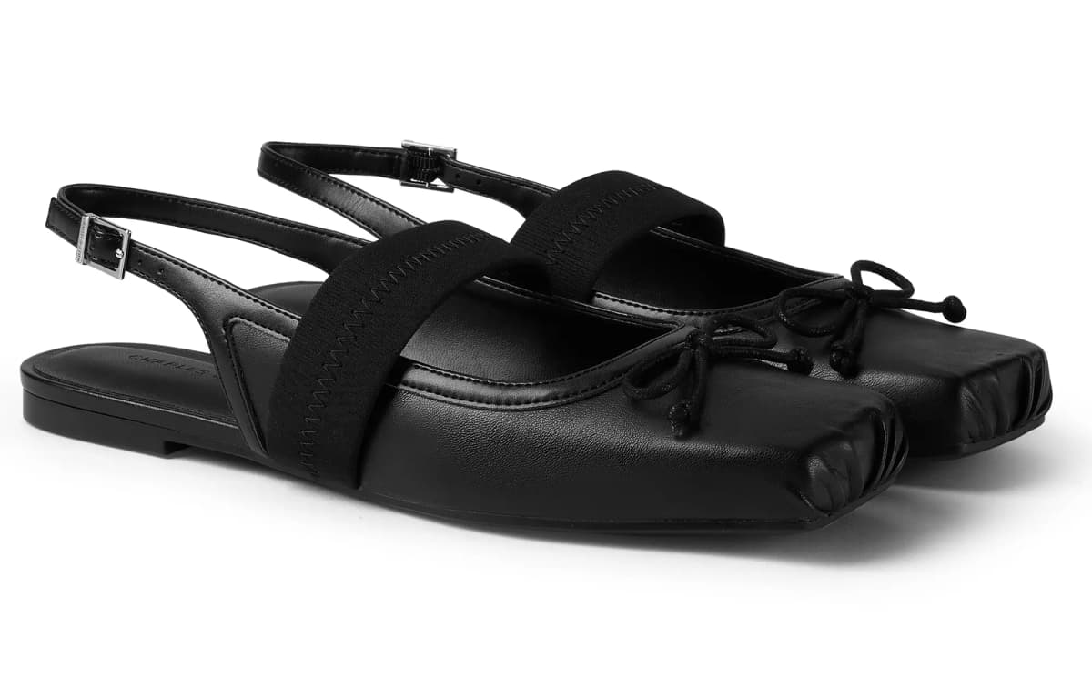 CHARLES&KEITH Qadın Səndəli 0.8sm Bej/Qara 8