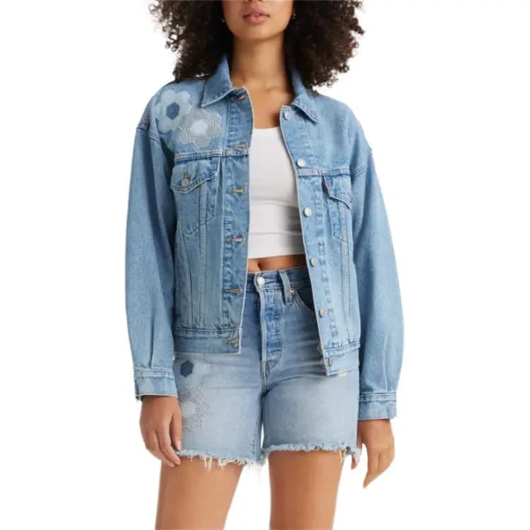 Levi's Denim Pencək Qadın Mavi 5