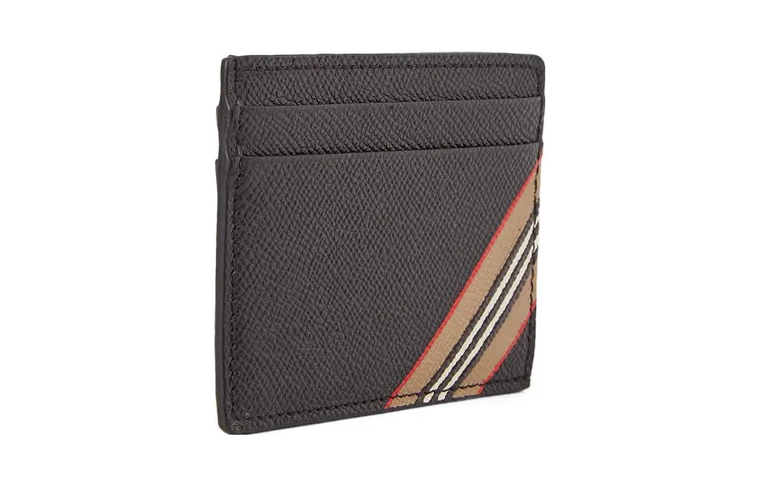 Burberry Icon Stripe 4 Bölməli Kart Qabı Qara/Bej 3