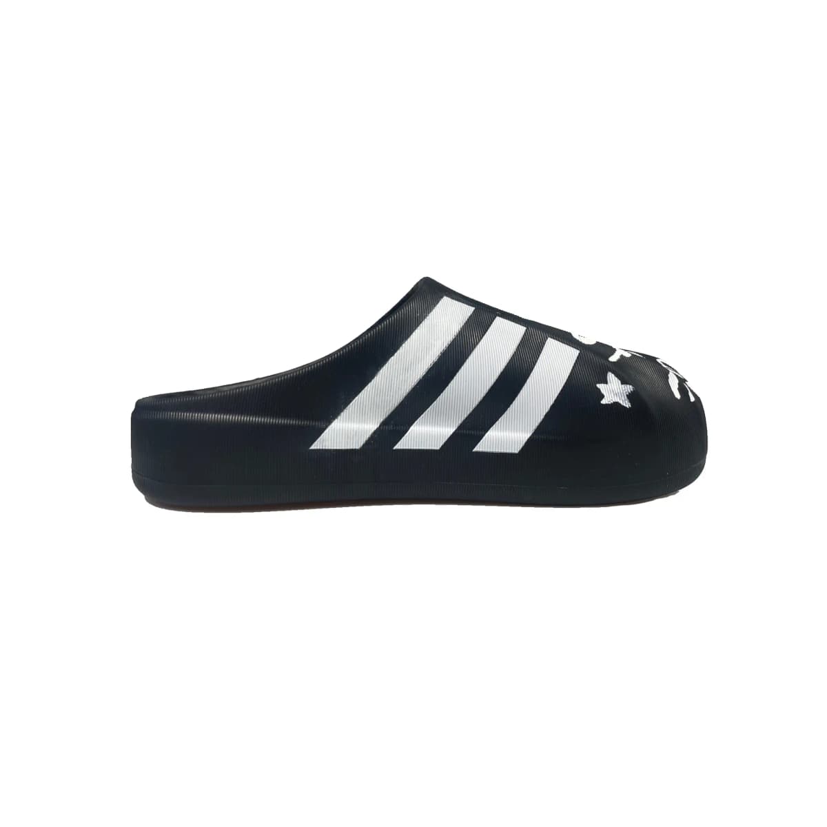 adidas Originals AdiFOM Superstar Gothic Style Graffiti Səndəl Unisex Ağ/Qara 2