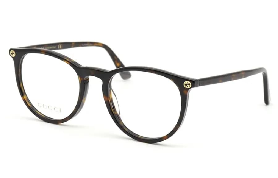 GUCCI Dəyirmi Eynək Çərçivəsi Unisex Qara 2