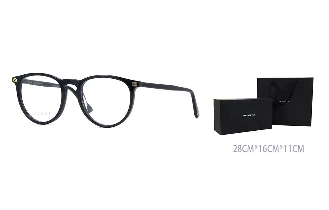 GUCCI Dəyirmi Eynək Çərçivəsi Unisex Qara 6