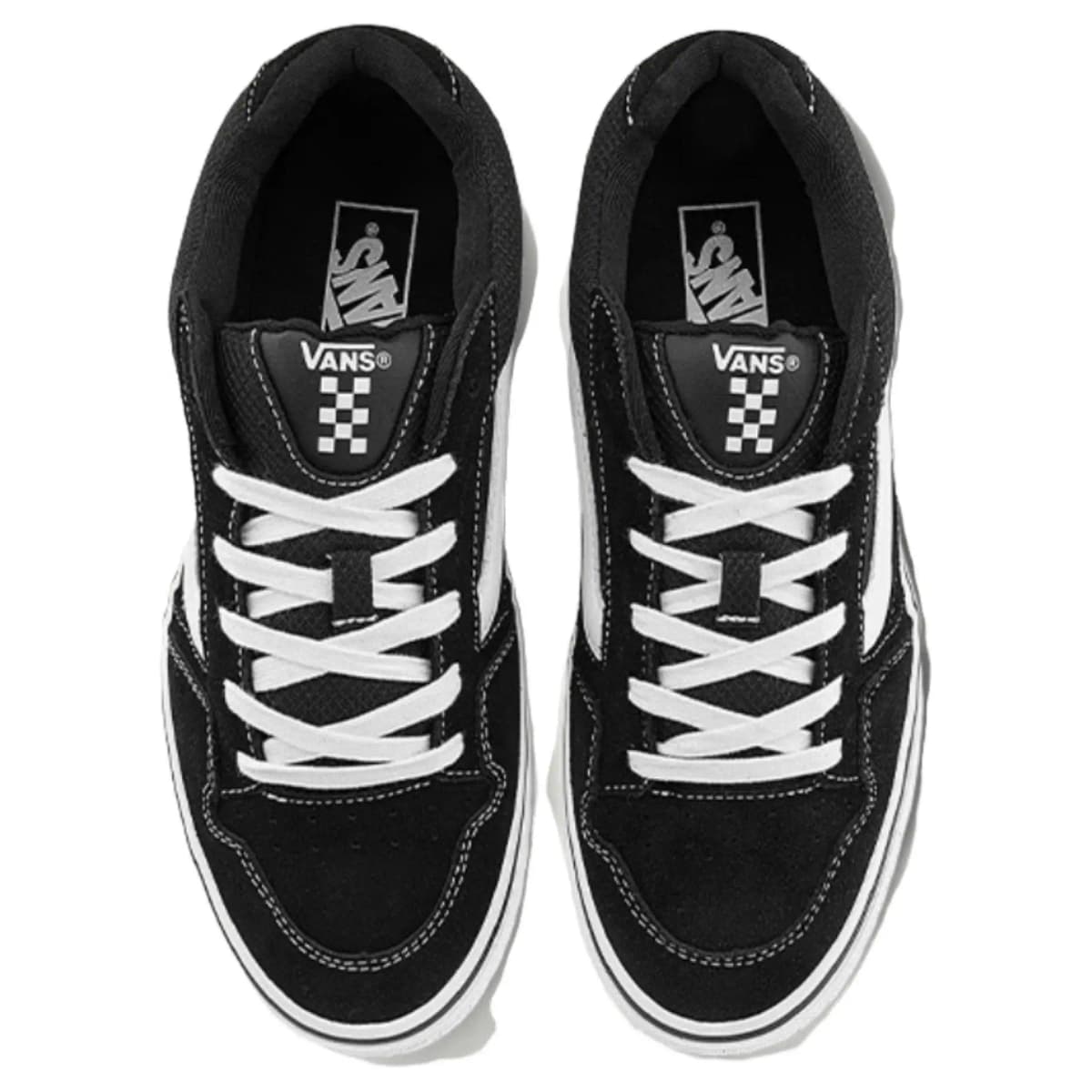 Vans Caldrone Anti-Slip Wear-Resistant Low-Top Canvas Shoes Unisex Black White 3