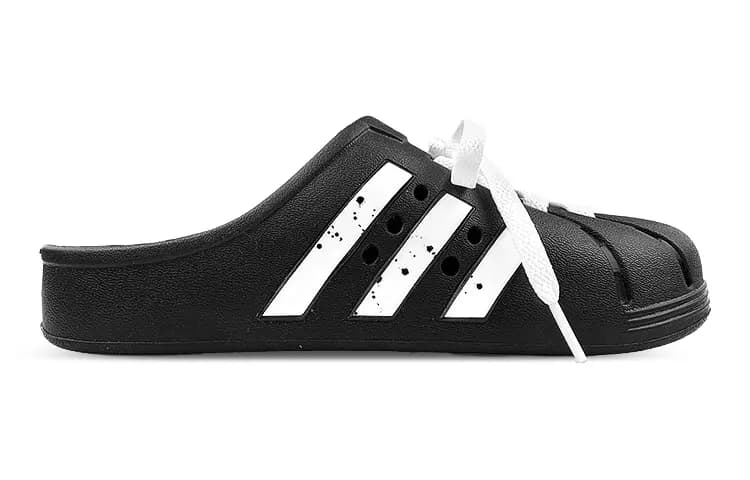 adidas Adilette Sürüşməyən Bağlı Burunlu Slipper Qara/Ağ 3