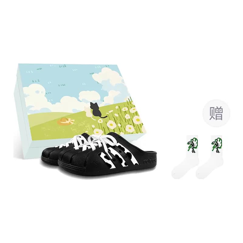 adidas Adilette Sürüşməyən Bağlı Burunlu Slipper Qara/Ağ