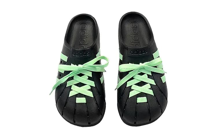 adidas Adilette Unisex Terlik Qara/Yaşıl 4