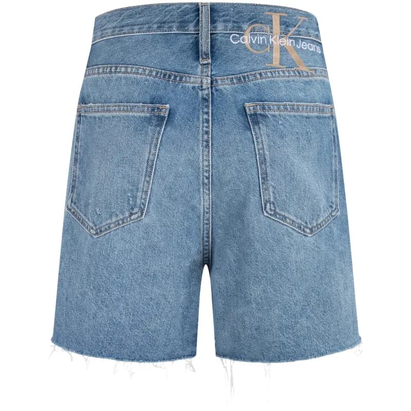 CALVIN KLEIN Qadın Denim Şortu Açıq Göy 2