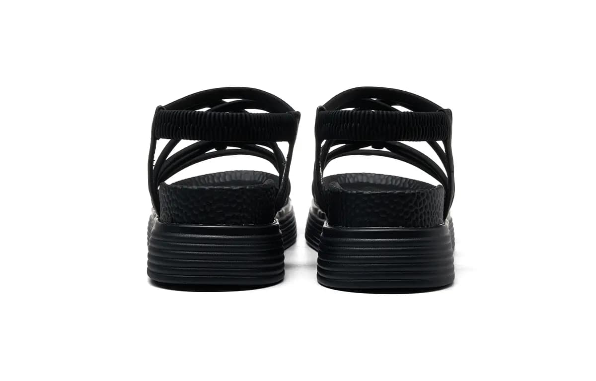 HLA Thick Sole Sandals Women's New Simple Versatile Soft Sole Elastic Band Beach Roman Sandals 4