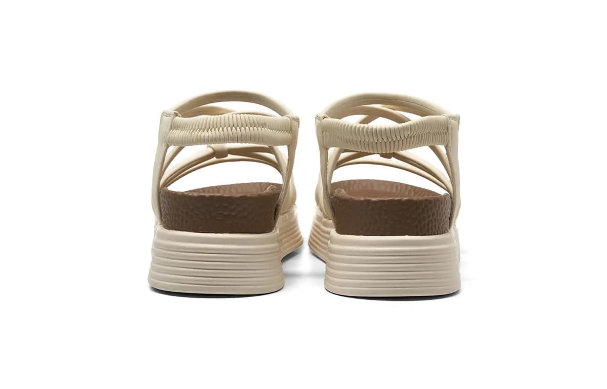 HLA Thick Sole Sandals Women's New Simple Versatile Soft Sole Elastic Band Beach Roman Sandals 11