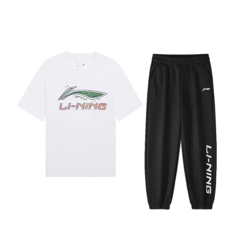 LINING Sports Fashion Collection Kişi İdman Dəsti Ağ/Qara